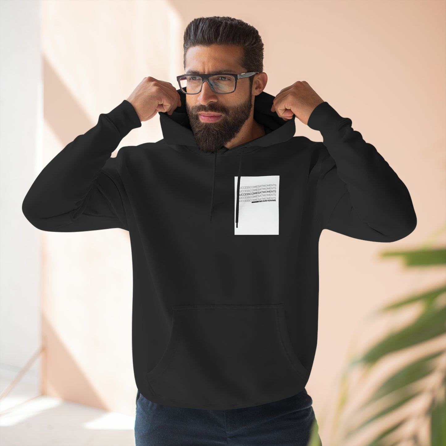 Three-Panel Fleece Hoodie