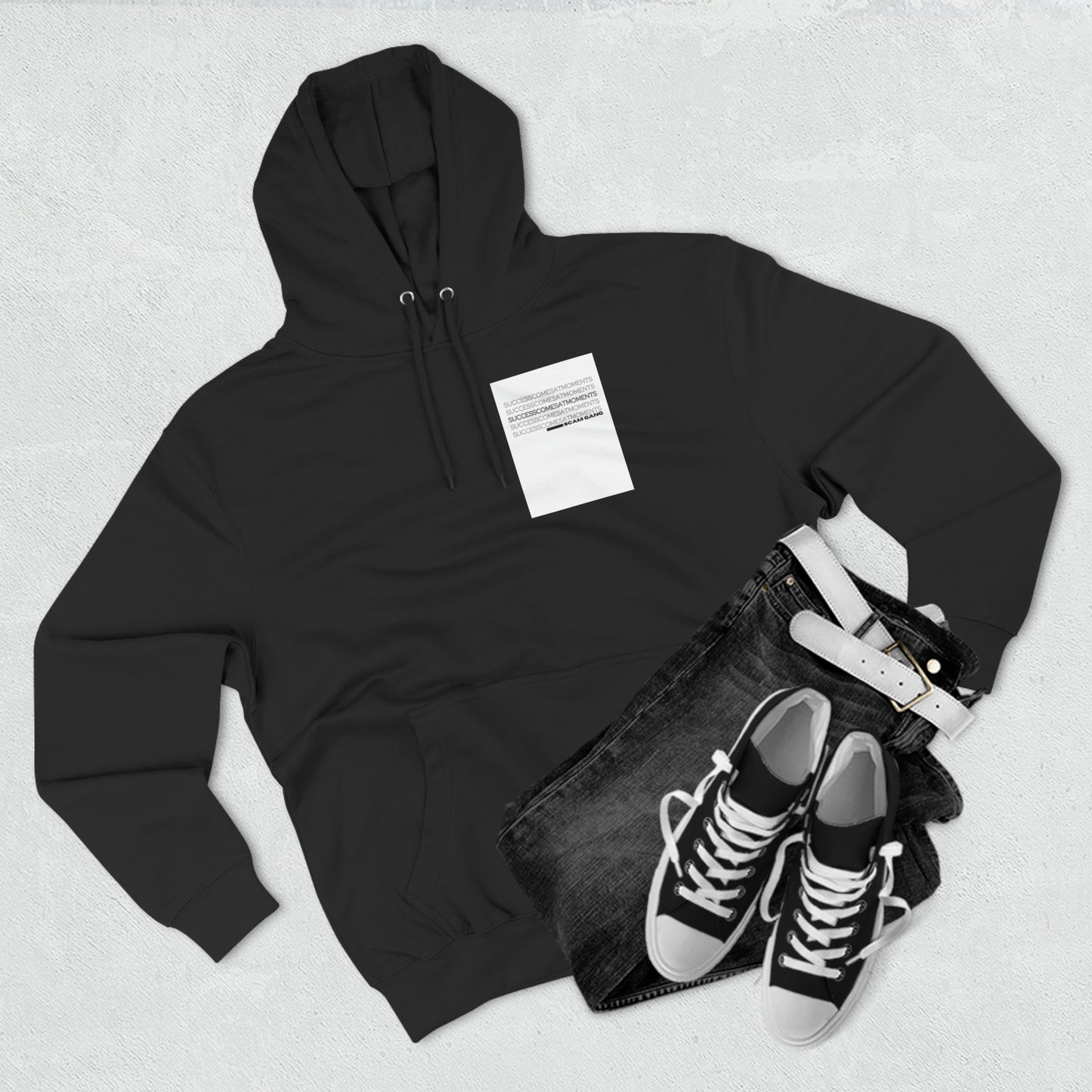 Three-Panel Fleece Hoodie